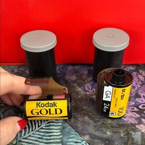 Kodak Gold 35mm Film Roll Set of two with 24 exposures each; New in Containers!